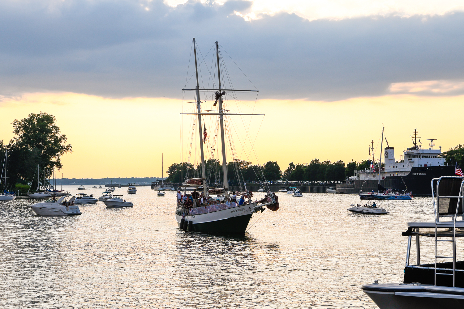 Spirit of Buffalo Ship at Sunset